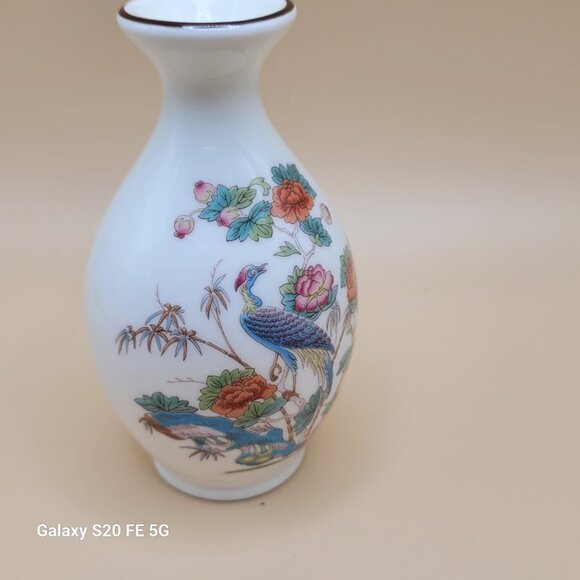 Wedgwood Kutani Crane Bud Vase Bone China Made England Gold Trim 5 1/2" - Picture 3 of 8